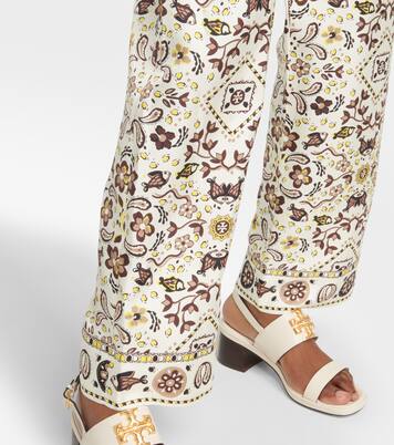 Pantalon ample imprimé en soie | Tory Burch