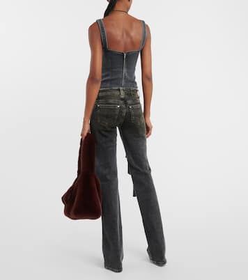 Low-Rise-Cargohose aus Denim | Blumarine