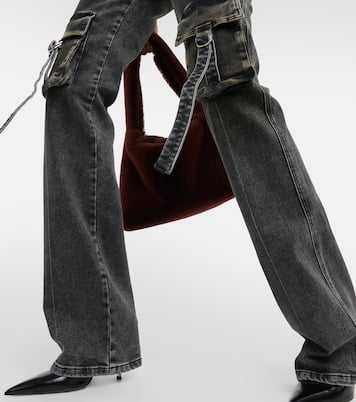 Low-Rise-Cargohose aus Denim | Blumarine