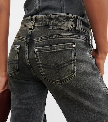 Low-Rise-Cargohose aus Denim | Blumarine