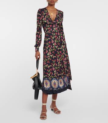 Printed jersey wrap dress | Etro