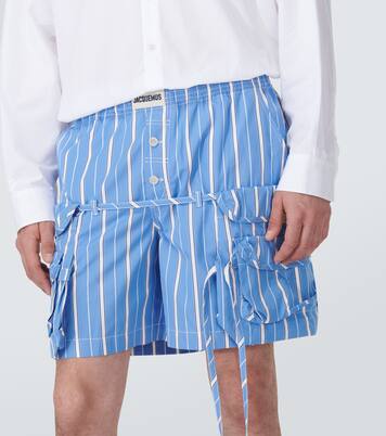Le short Trivela striped cotton shorts | Jacquemus