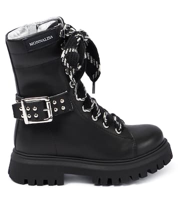 Bottines en cuir à ornements | Monnalisa