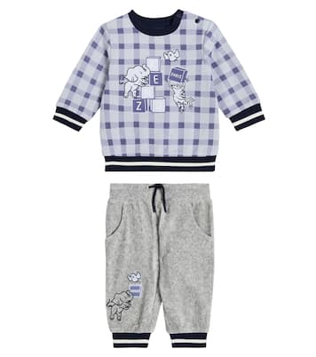 Baby cotton-blend sweatshirt and pants set | Kenzo Kids