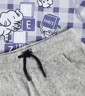 Baby cotton-blend sweatshirt and pants set | Kenzo Kids