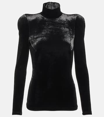 Velvet turtleneck top | Balenciaga