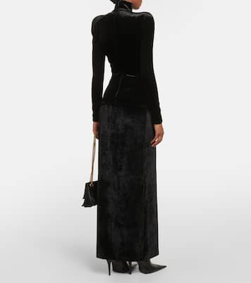 Velvet turtleneck top | Balenciaga