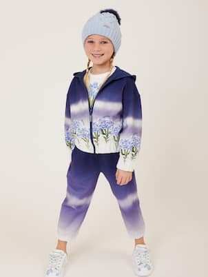 Printed cotton-blend hoodie | Monnalisa