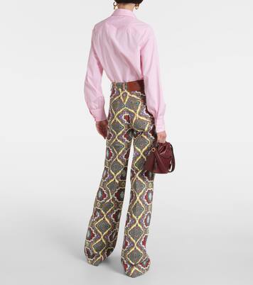 Bedruckte High-Rise Wide-Leg Jeans | Etro