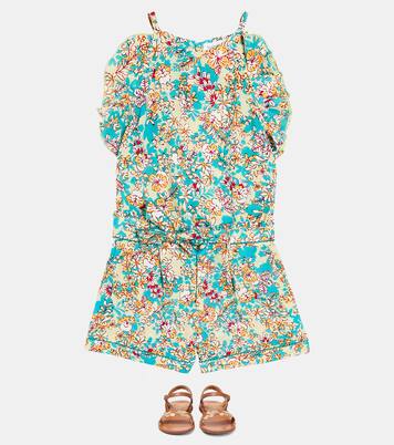 Alida floral ruffled top | Poupette St Barth Kids