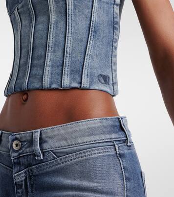 Bustier-Top aus Denim | Off-White