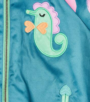 Bestickte Bomberjacke aus Satin | Stella McCartney Kids
