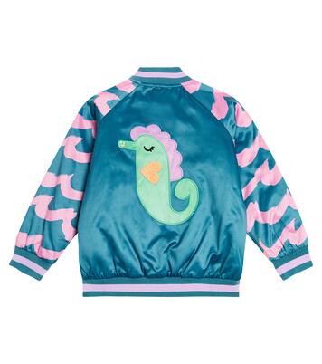 Bestickte Bomberjacke aus Satin | Stella McCartney Kids