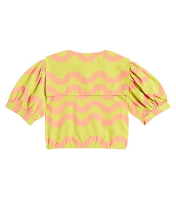 Wave printed cotton blouse | Jellymallow
