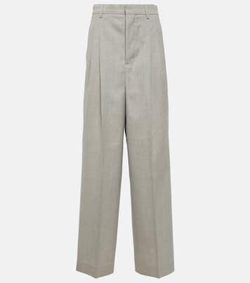 Pantalon ample à taille haute en laine | Ami Paris