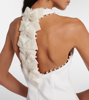 Bridal Verziertes Minikleid Therese aus Crêpe | Rebecca Vallance