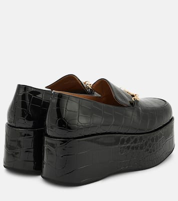 Plateau-Loafers aus Lederimitat | Ganni