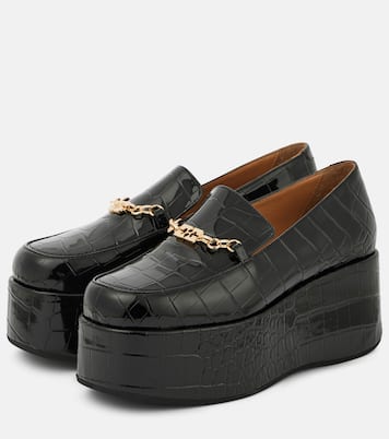Plateau-Loafers aus Lederimitat | Ganni