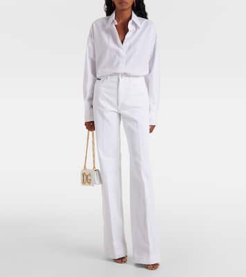 Besticktes Hemd aus Baumwollpopeline | Dolce&Gabbana