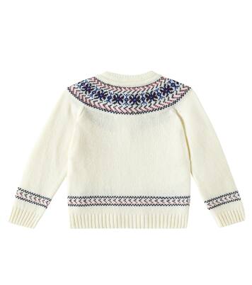 Baby Fair Isle wool-blend cardigan | La Coqueta