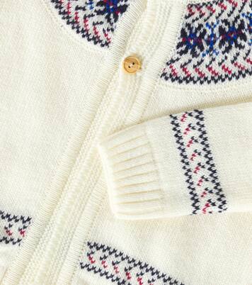 Baby Fair Isle wool-blend cardigan | La Coqueta