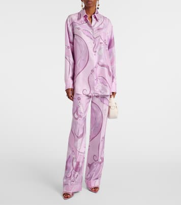 Camicia Orchidee in twill di seta | Pucci