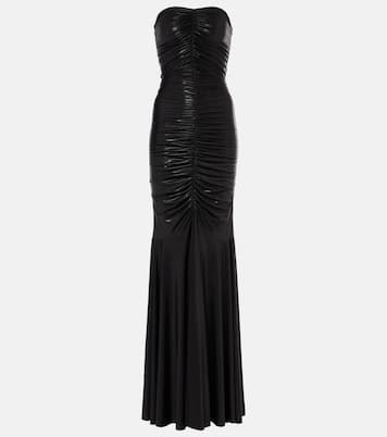 Ruched lamé gown | Norma Kamali