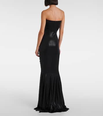 Ruched lamé gown | Norma Kamali