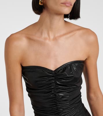 Ruched lamé gown | Norma Kamali