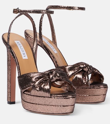 Cupid Plateau 130 glitter platform sandals | Aquazzura