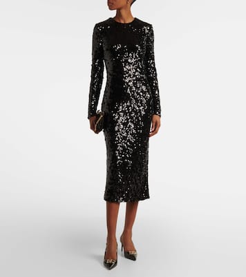 Midikleid mit Pailletten | Dolce&Gabbana