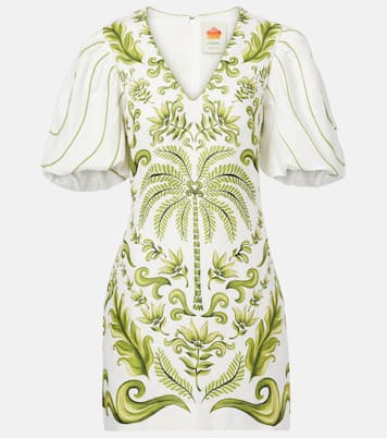 Robe Milani Off-White imprimée en lin | Farm Rio
