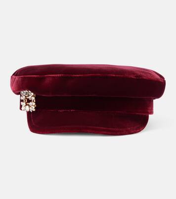 Baker Boy velvet newsboy cap | Roger Vivier