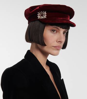 Baker Boy velvet newsboy cap | Roger Vivier