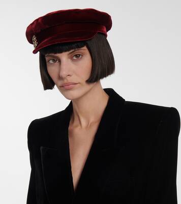 Baker Boy velvet newsboy cap | Roger Vivier