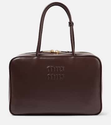 Beau Large leather tote bag | Miu Miu