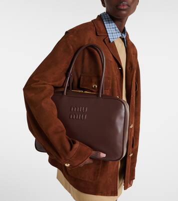 Beau Large leather tote bag | Miu Miu