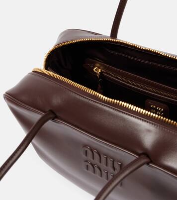 Beau Large leather tote bag | Miu Miu