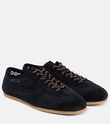 Suede-trimmed mesh sneakers  | Dries Van Noten