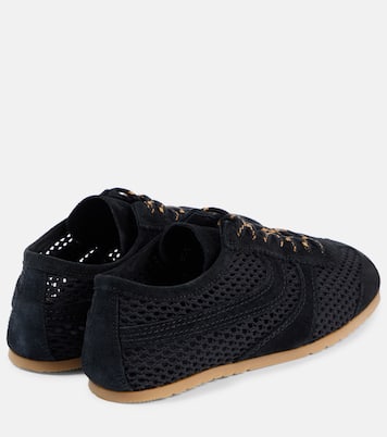 Suede-trimmed mesh sneakers  | Dries Van Noten
