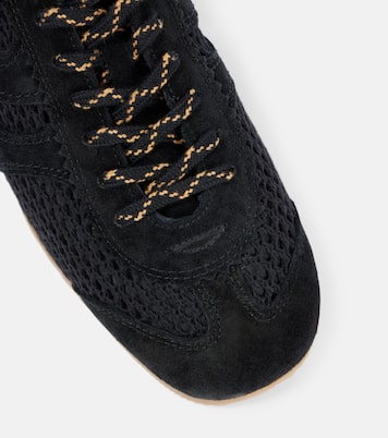 Suede-trimmed mesh sneakers  | Dries Van Noten