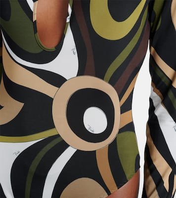 Bedruckter Body Marmo aus Satin | Pucci