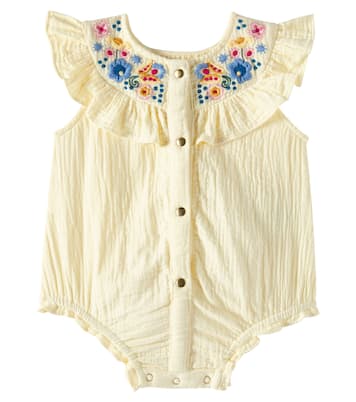 Baby Jade embroidered cotton playsuit | Louise Misha