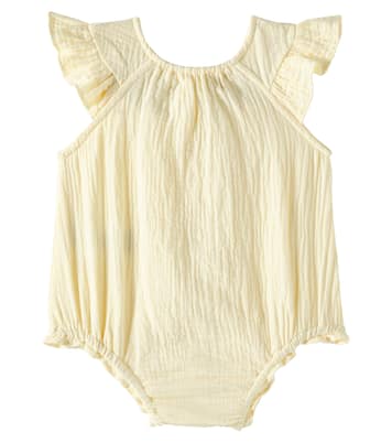 Baby Jade embroidered cotton playsuit | Louise Misha