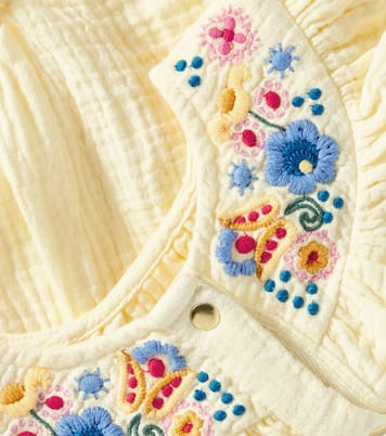Baby Jade embroidered cotton playsuit | Louise Misha