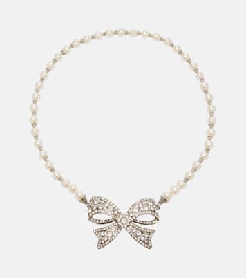 Halskette aus Zierperlen mit Kristallen | Alessandra Rich