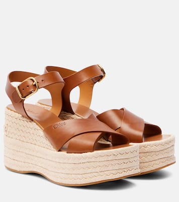 Espadrille-Wedges Isla aus Leder | Chloé