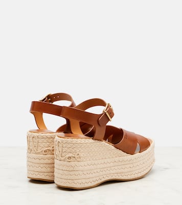 Espadrille-Wedges Isla aus Leder | Chloé