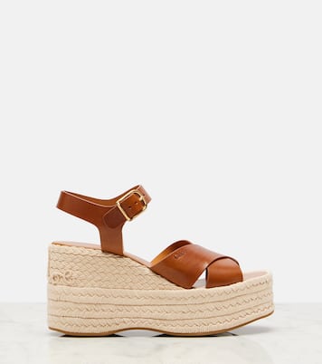 Espadrille-Wedges Isla aus Leder | Chloé