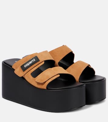 Wedge-Sandalen aus Veloursleder | Coperni